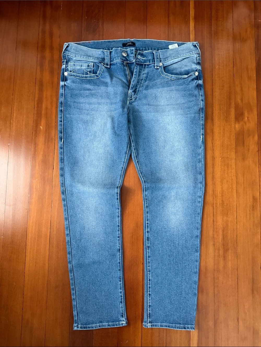True Religion Men's Skinny Jeans in Medium Blue Wash